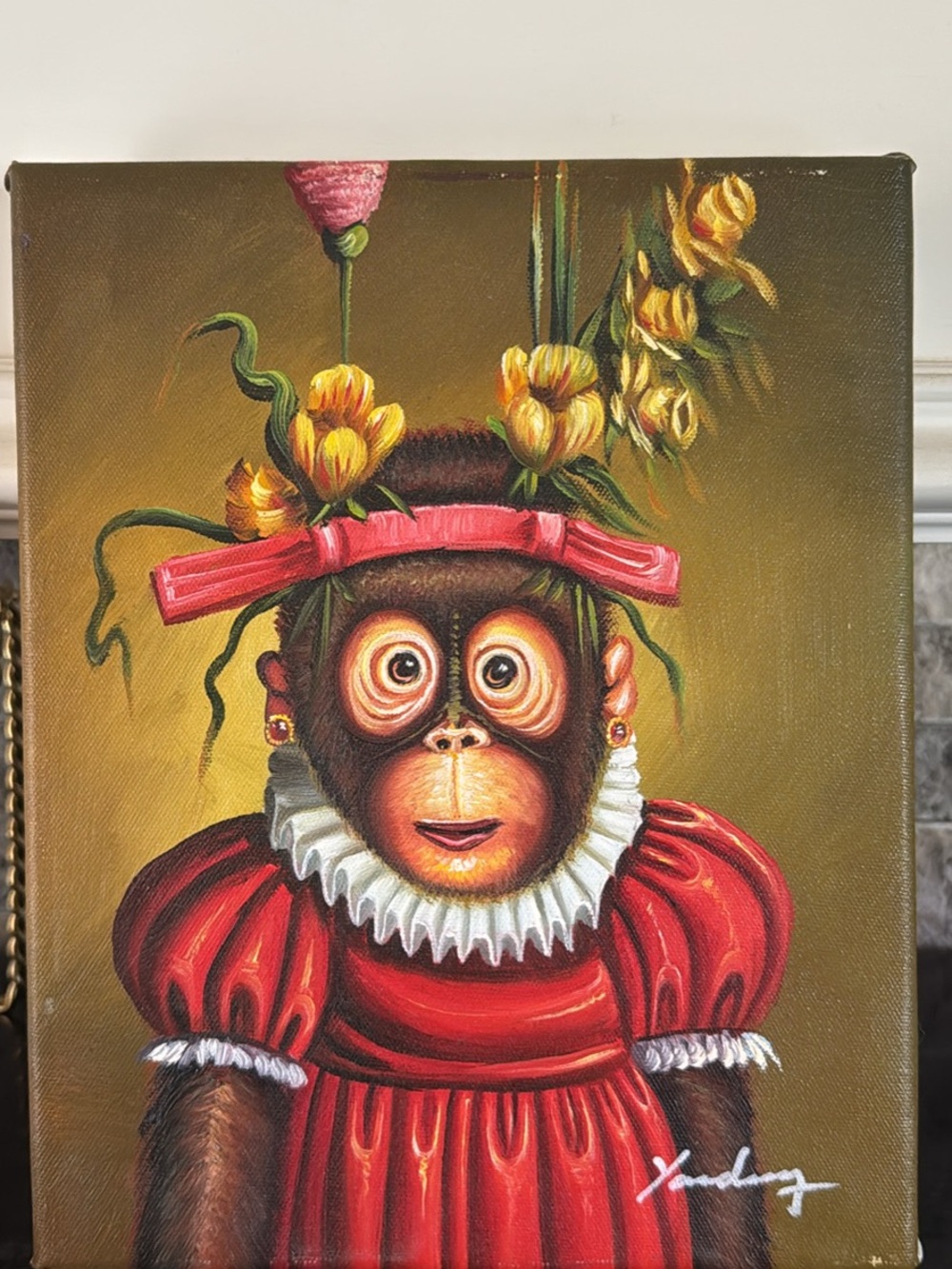 Whimsical Portrait Canvas Painting - So Cute! 😊